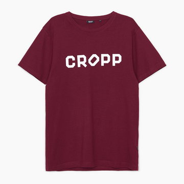 Cropp - Koszulka z nadrukiem Cropp - Bordowy