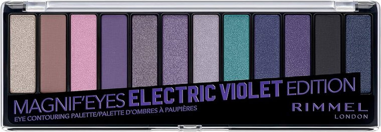 Paleta cieni Rimmel London Magnify Eyes Eyeshadow Palette 008 Electric Violet 12 Shades 14 g (3614227182486). Cienie do powiek