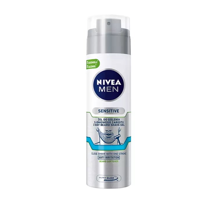 NIVEA MEN SENSITIVE ŻEL DO GOLENIA 3-DNIOWEGO ZAROSTU 200ML