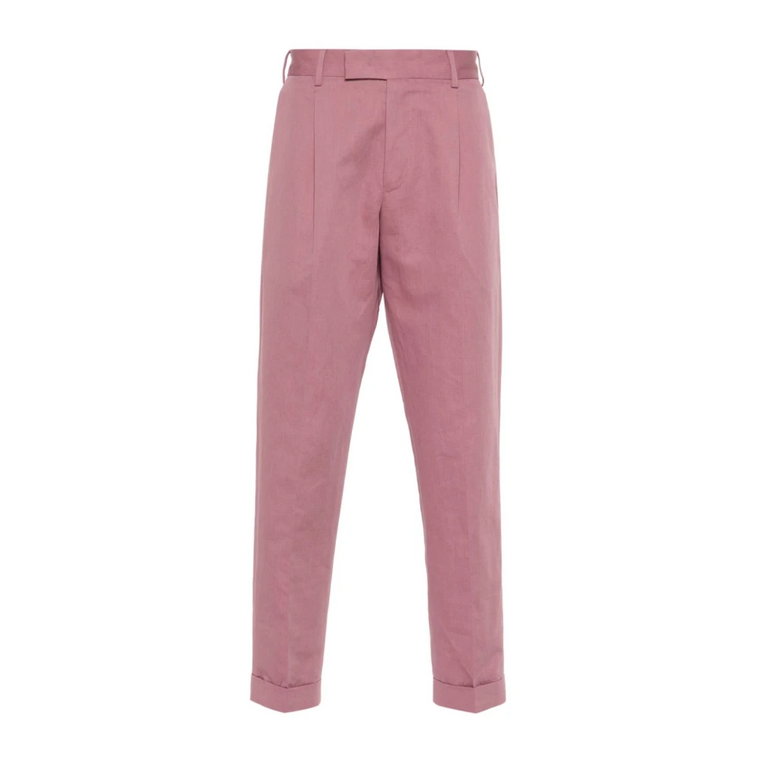 Różowe spodnie z fałdami PT Torino