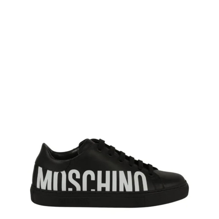 Sneakersy z tkaniny na platformie Moschino
