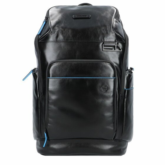Piquadro Blue Square Plecak Skórzany 46 cm Komora na laptopa black