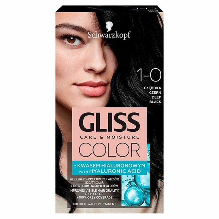 Gliss Color 1-0 Głęboka Czerń - farba do włosów 1 szt.