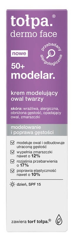 TOŁPA Modelar 50+ Krem modelujący owal twarzy na dzień SPF 10 40 ml