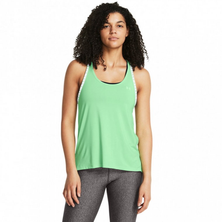 Damski top treningowy Under Armour Knockout Tank - zielony