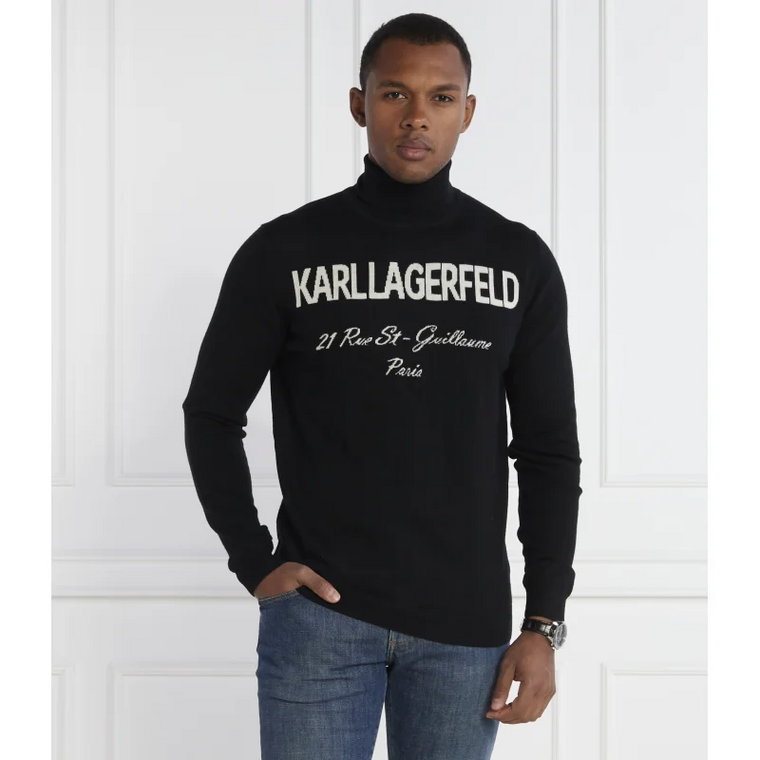 Karl Lagerfeld Wełniany golf knit | Regular Fit