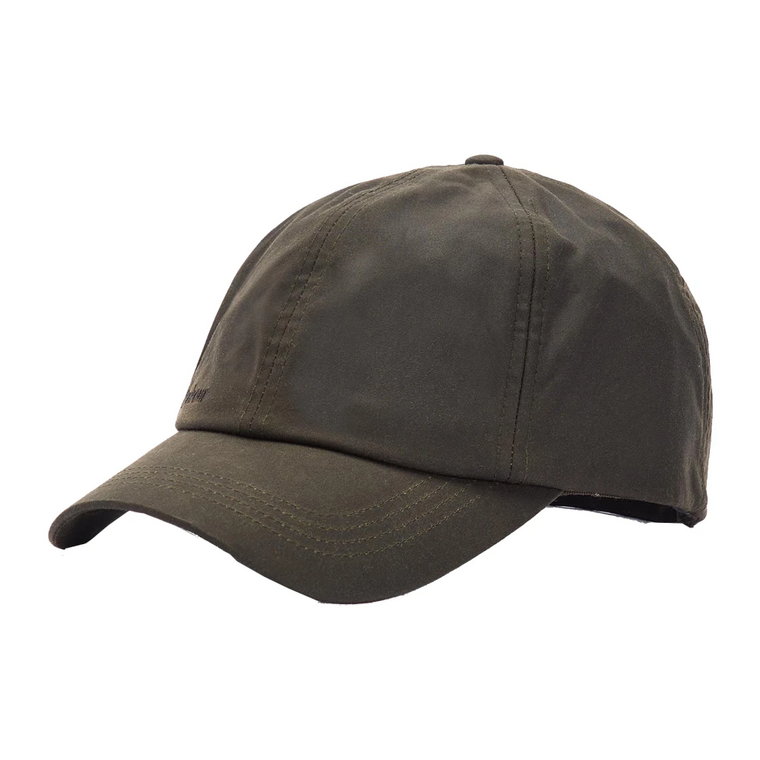 Zielona woskowa czapka baseballowa Barbour