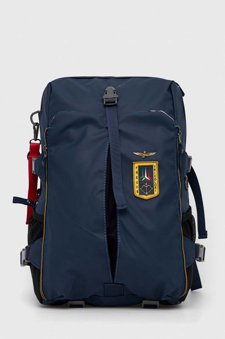 Aeronautica Militare plecak męski kolor granatowy duży z aplikacją
