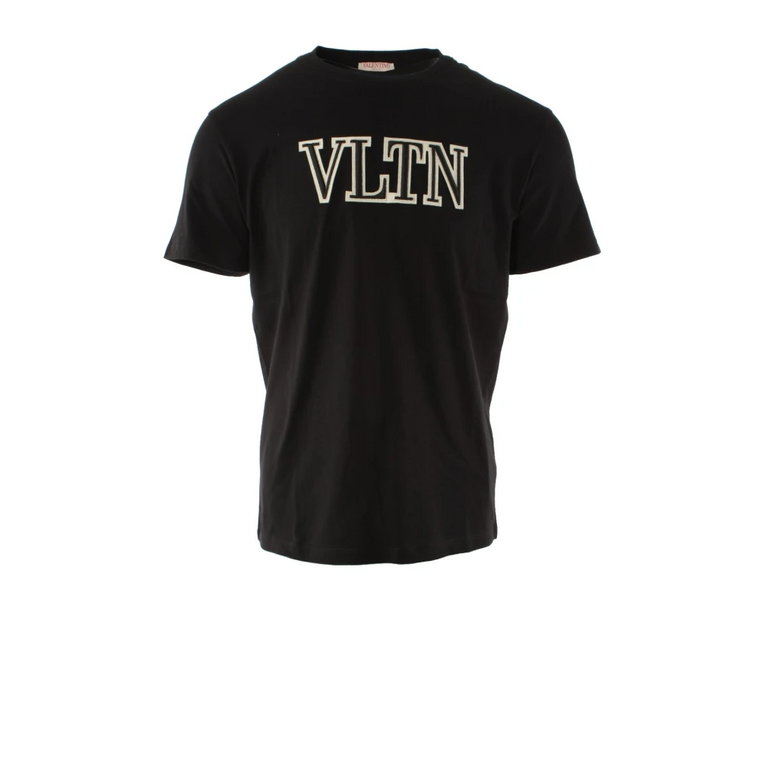 Czarna koszulka Vltn dla mężczyzn Valentino