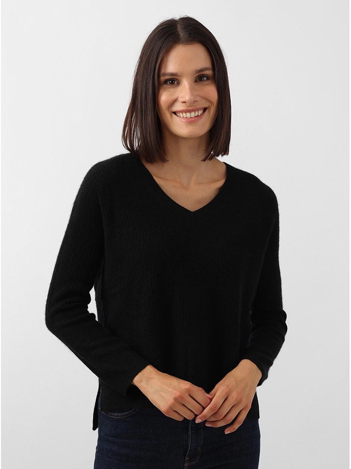Zwillingsherz Kaszmirowy sweter w kolorze czarnym