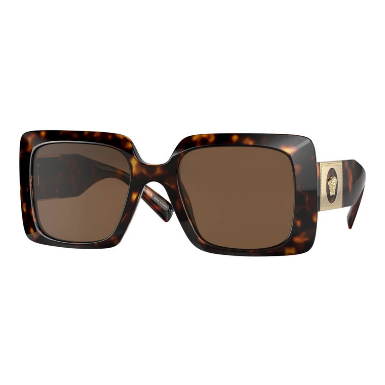 Okulary Medusa Stud Dark Havana/Brown Versace