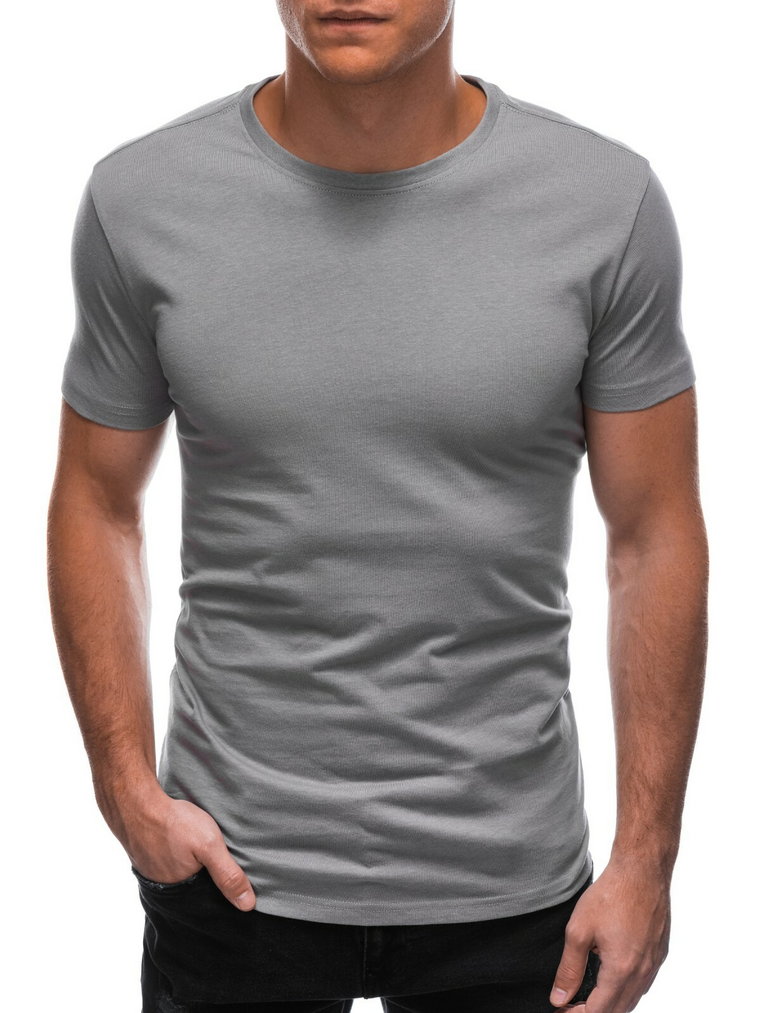 T-shirt męski basic EM-TSBS-0100 - szary