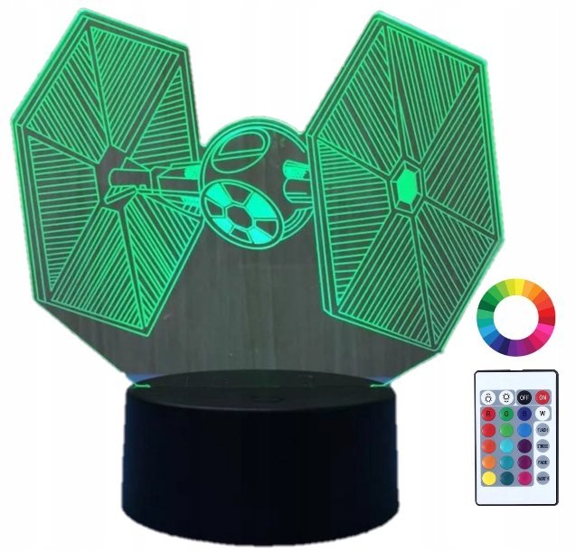 Lampka Nocna Led 3D Myśliwiec Star Wars Grawer