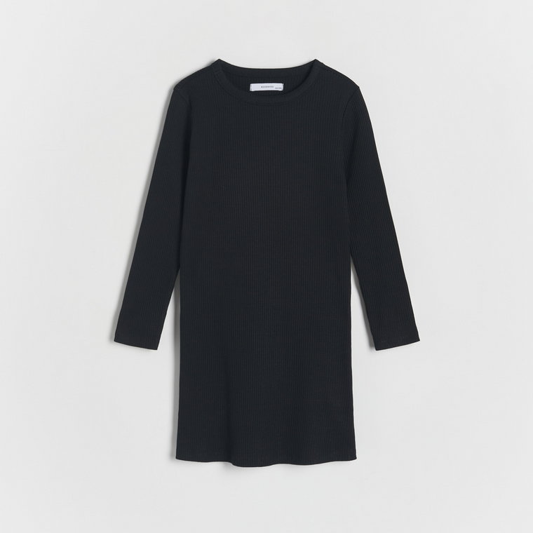 Reserved - Dzianinowa sukienka - czarny