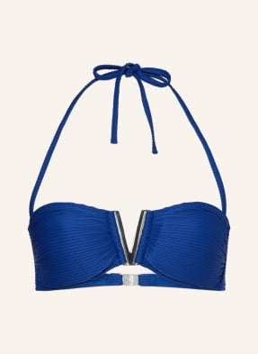 Heidi Klein Góra Od Bikini Bandeau Maldivian Blue V Bar blau