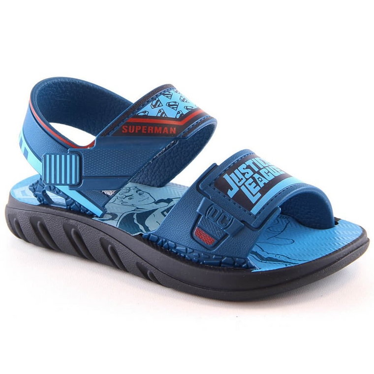 Komfortowe sandały chłopięce pachnące niebieskie Superman Zaxy JJ385009