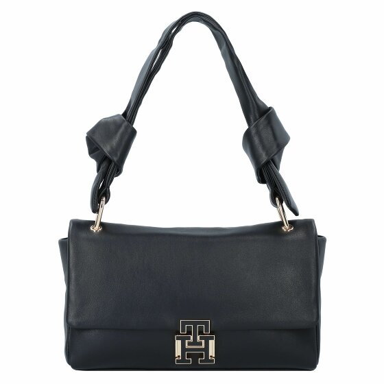 Tommy Hilfiger Pushlock Torba na ramię Skórzany 26 cm black