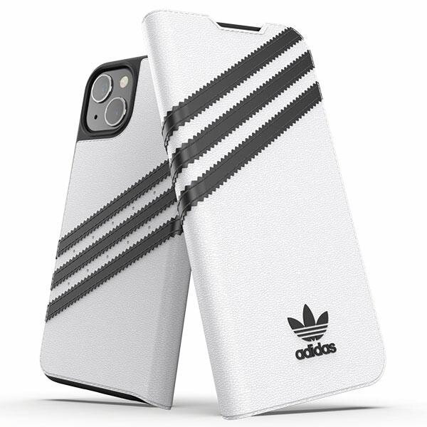 Adidas OR Booklet Case PU iPhone 13 / 14 / 15 6.1" czarno biały/black white 47092