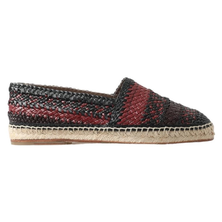 Czarne Skórzane Espadryle Dolce & Gabbana