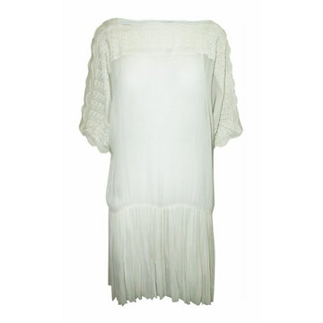 Isabel Marant Pre-owned, Embroidered Pleated Dress Biały, female,
