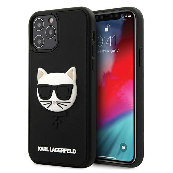 Karl Lagerfeld KLHCP12MCH3DBK iPhone 12 /12 Pro 6,1" czarny/black hardcase 3D Rubber Choupette