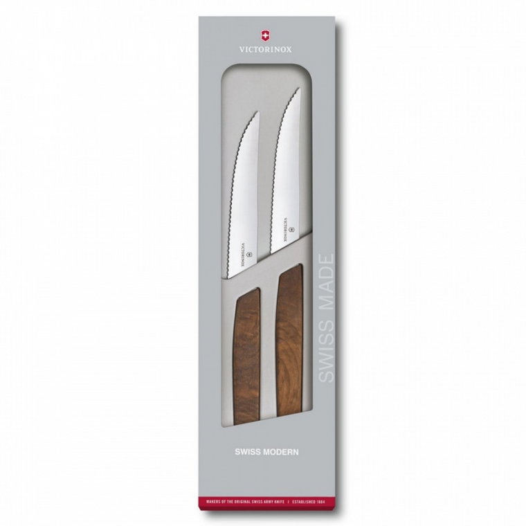 VICTORINOX - Swiss Modern - Zestaw noży do steków ostrze ząbkowane - 2 sztuki kod: 6.9000.12WG