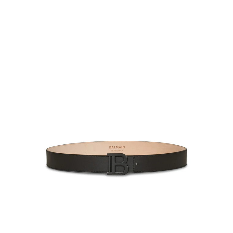 Ceinture B-Belt en cuir lisse Balmain