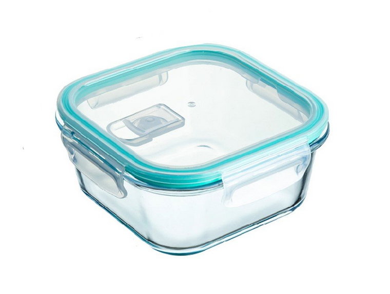 Pojemnik szklany na lunch z pokrywką lunchbox pojemnik na żywność 19 x 7,5