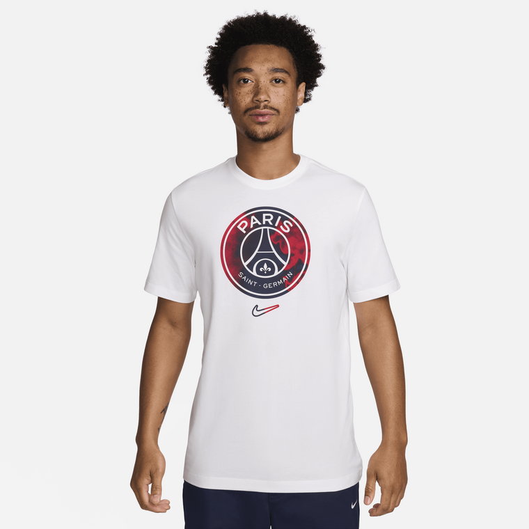 Męski T-shirt piłkarski Nike Paris Saint-Germain - Niebieski