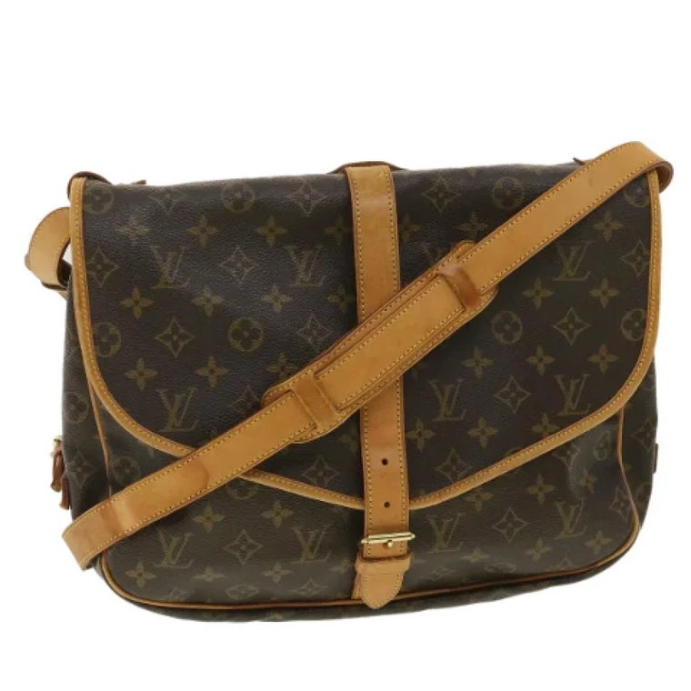 Autentyczna używana torba na ramię z płótna Louis Vuitton Vintage