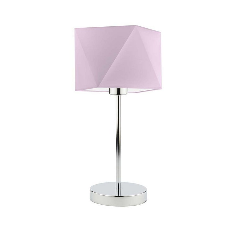 Lampka nocna LYSNE Wuhu, 60 W, E27, jasnofioletowa/chrom, 43x23 cm