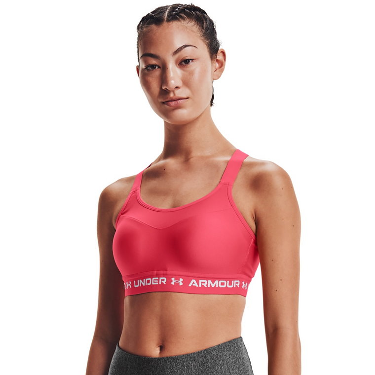 Biustonosz treningowy UNDER ARMOUR Armour High Crossback Bra - koralowy