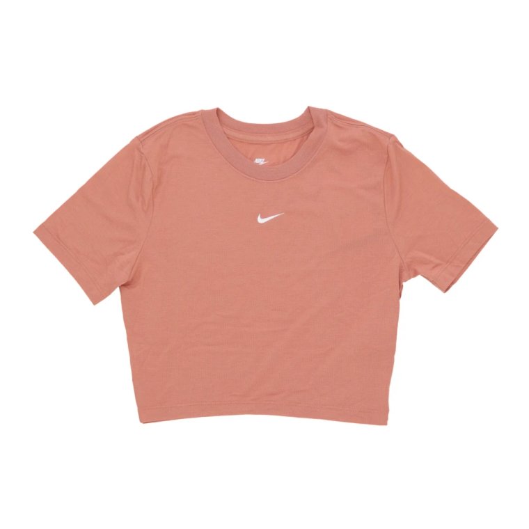 Slim-fit Cropped T-shirt Terra Blush/white Nike