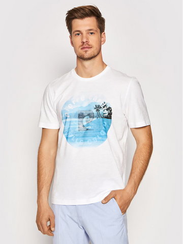 Pierre Cardin T-Shirt 52630/000/11275 Biały Regular Fit