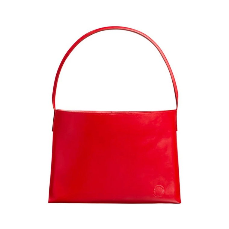 Léonore L czerwona skórzana torba Ines De La Fressange Paris