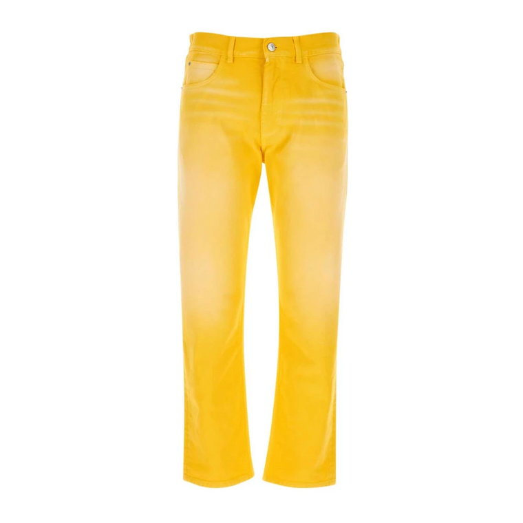 Żółte Jeansy z Denimu - Stylowe i Modne Marni