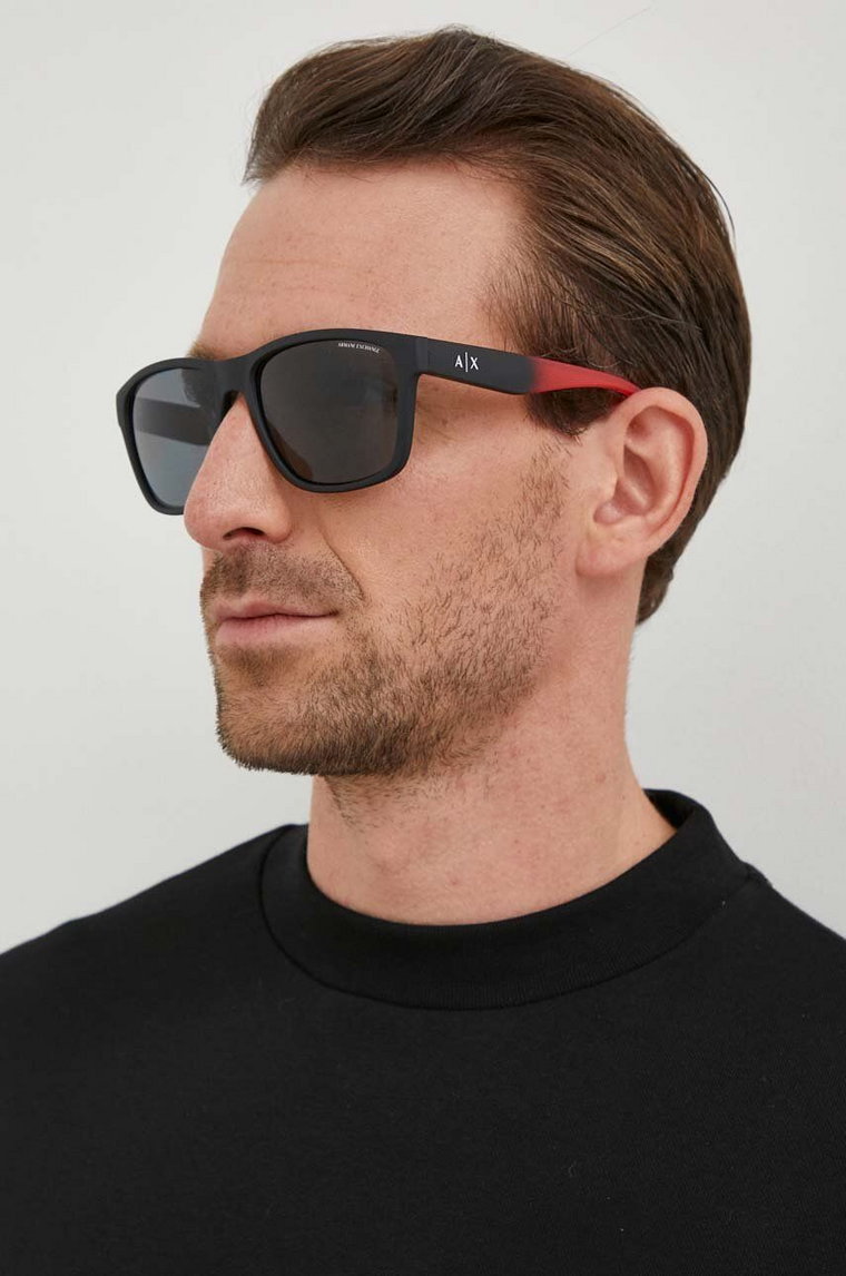 Armani Exchange okulary przeciwsłoneczne męskie kolor szary 0AX4135S