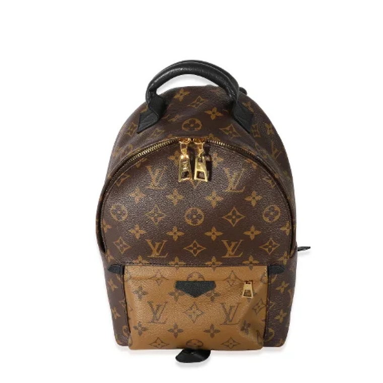 Pre-owned Metallisk belagt lerret Louis Vuitton Palm Springs Plecak Louis Vuitton Vintage