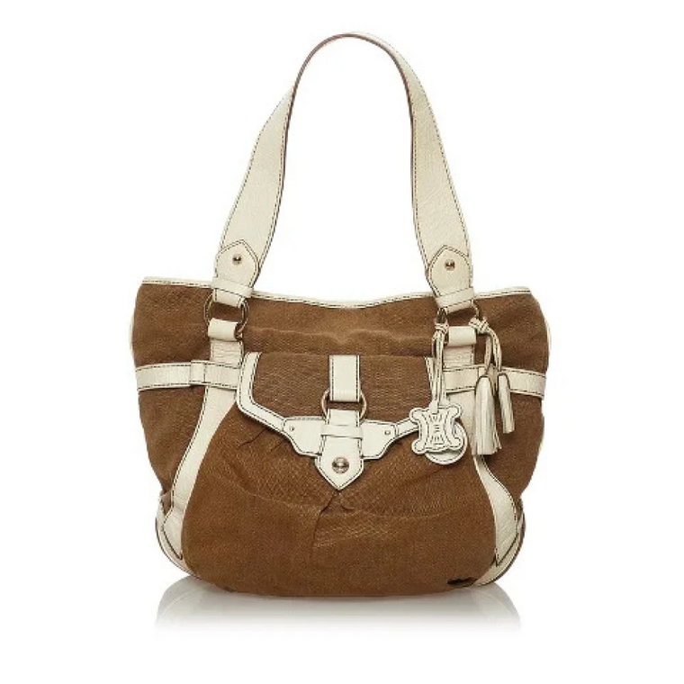 Brown Canvas Celine torebka Celine Vintage