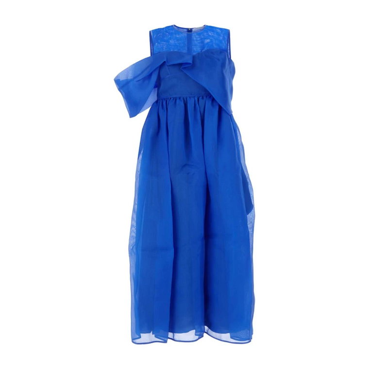 Jedwabna Sukienka Sidney w Kolorze Elektrycznej Niebieskości Cecilie Bahnsen