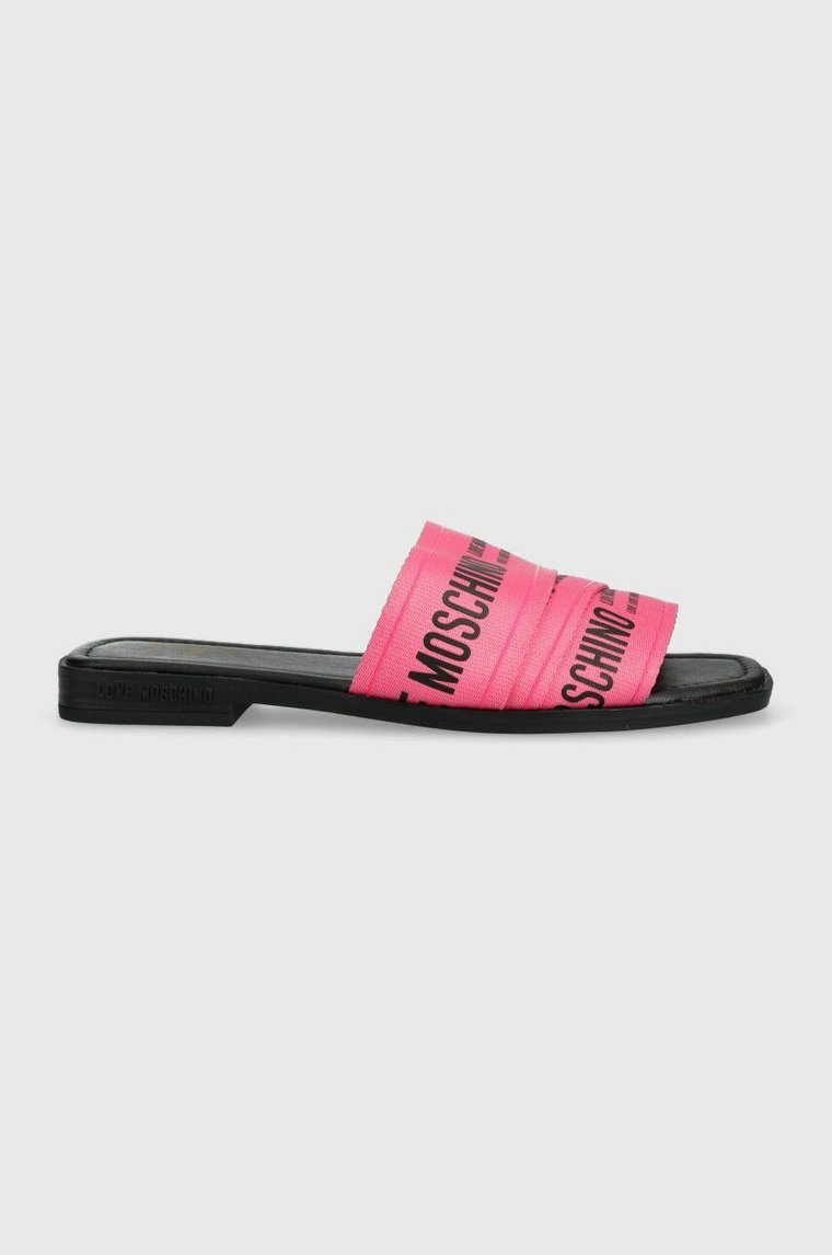 Love Moschino klapki damskie kolor różowy JA28412G0GIX661A