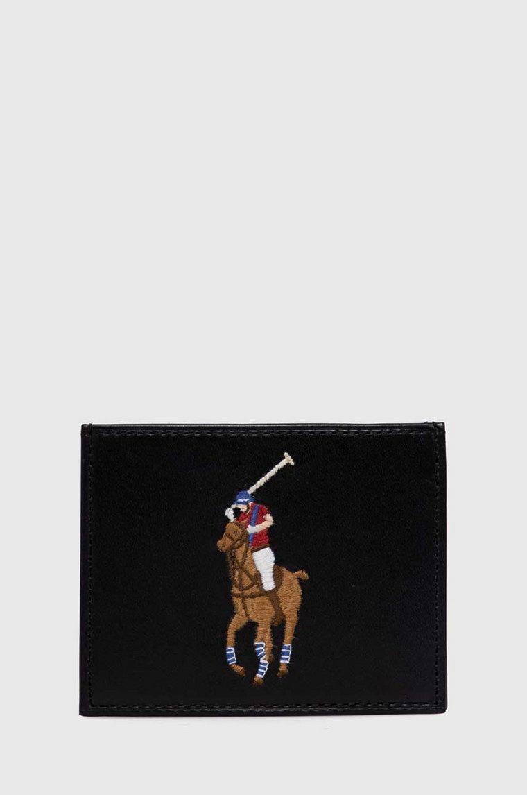 Polo Ralph Lauren etui na karty skórzane kolor czarny