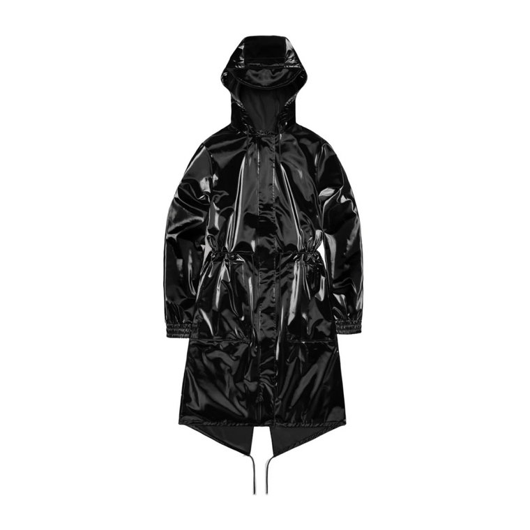 Czarna Parka String W Rains