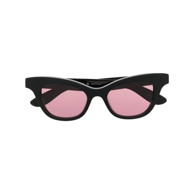 Czarne Okulary Cat-Eye Alexander McQueen