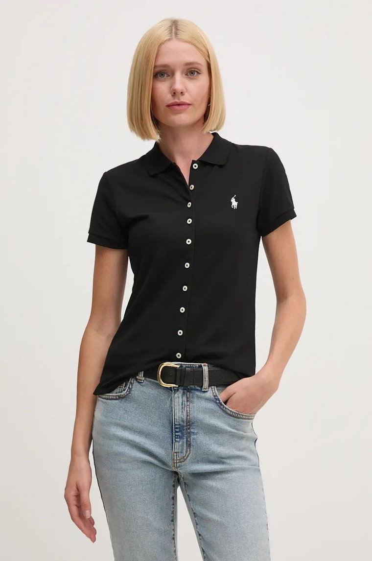 Polo Ralph Lauren polo damski kolor czarny 211939272