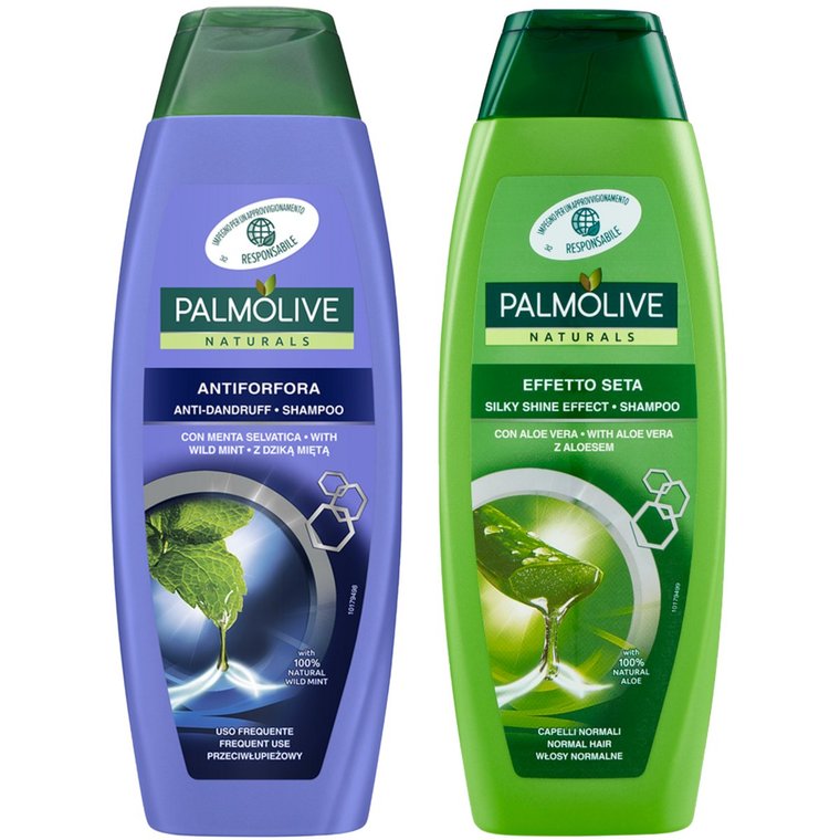 Palmolive Szampon 350ml Przeciwłupieżowy + Palmolive Szampon 350ml AloeVera