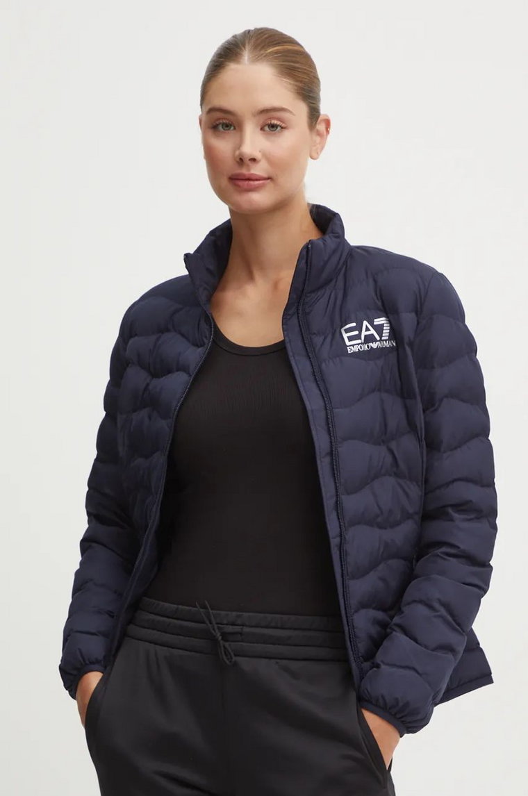 EA7 Emporio Armani kurtka damska kolor granatowy przejściowa TNF8Z.8NTB21