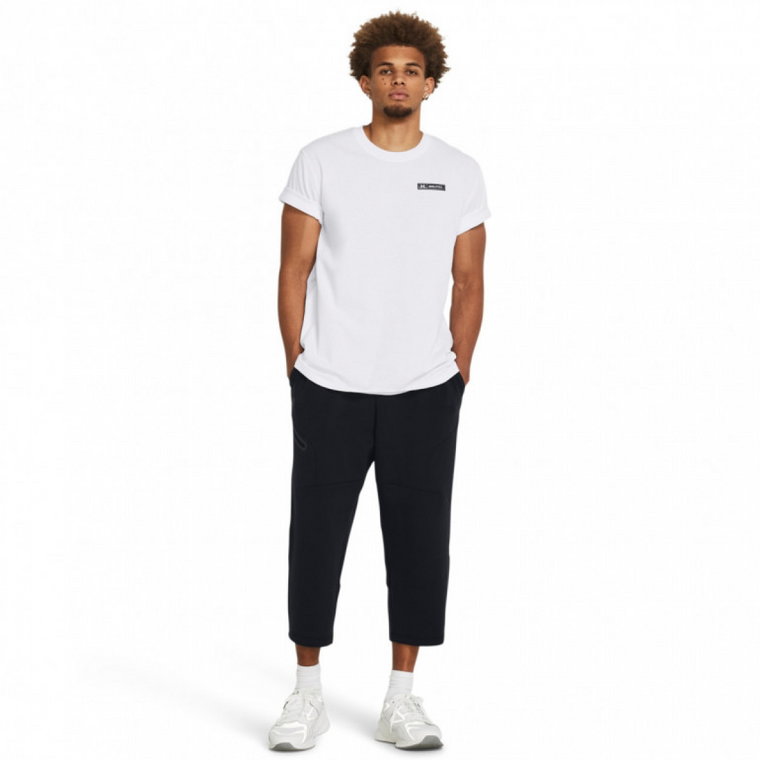 Męskie spodnie treningowe Under Armour Unstoppable Flc Baggy Crop - czarne