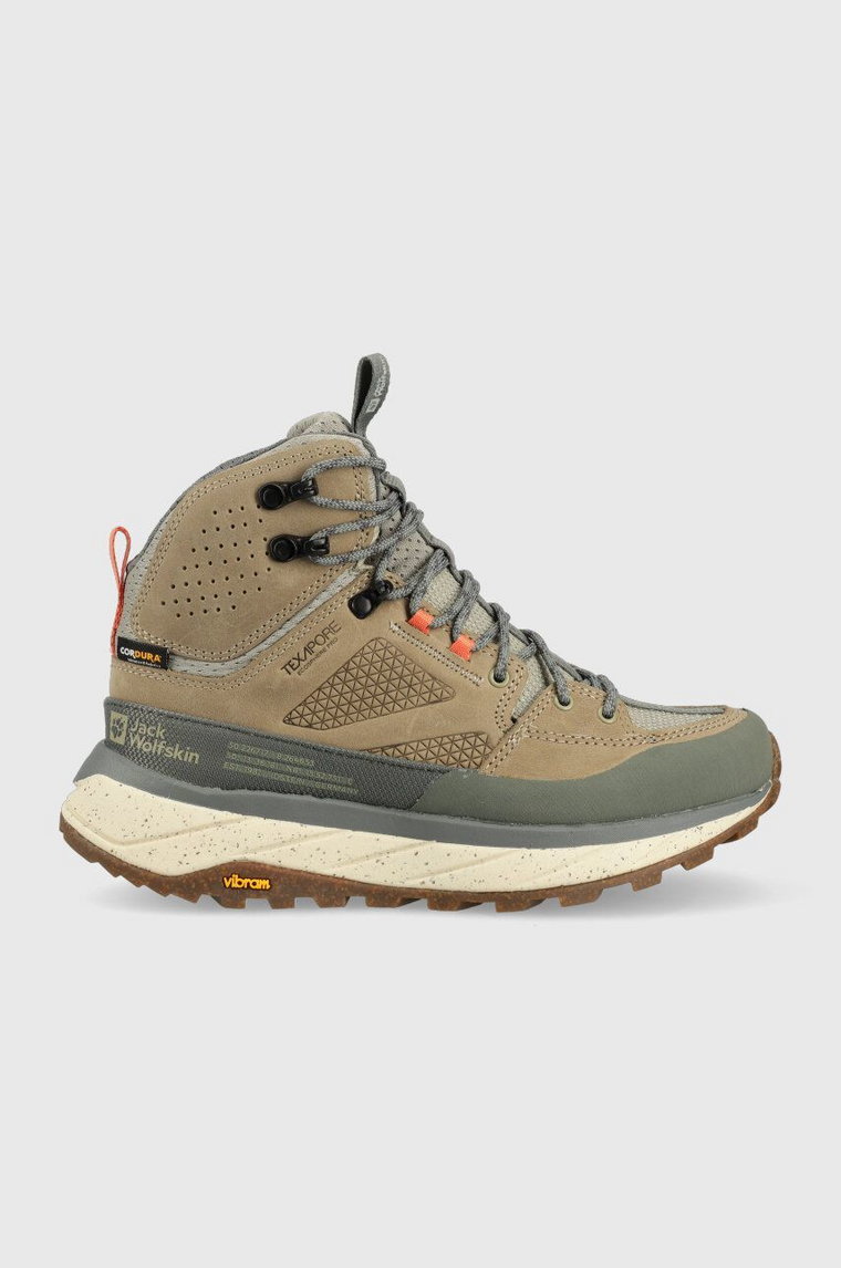 Jack Wolfskin buty Terraquest Texapore Mid damskie kolor zielony 4056391