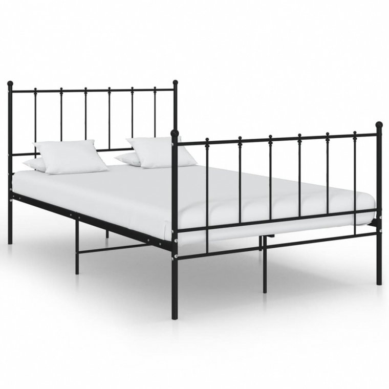 Rama łóżka, czarna, metalowa, 120 x 200 cm kod: V-324952